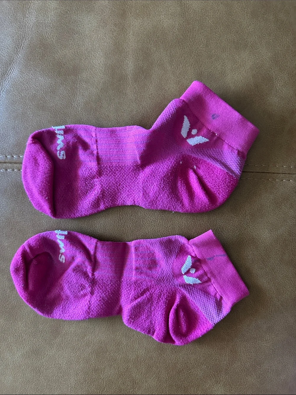 Pink cycling socks